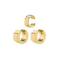 FRIENDS wide chunky hoop earrings and cuff, gold-plated