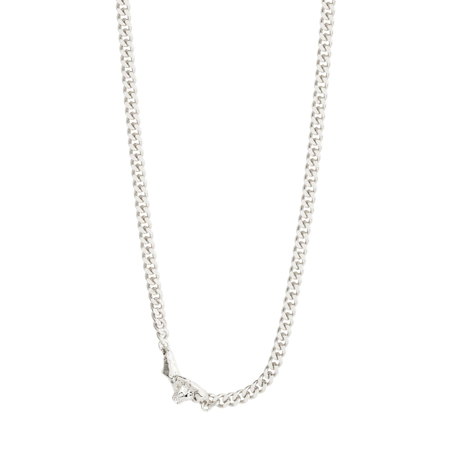 BREATHE recycled curb chain necklace silver-plated