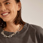 LIVE recycled keyhole-chain necklace silver-plated