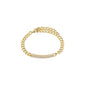 HEAT recycled crystal chain bracelet gold-plated