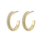 HEAT recycled crystal hoop earrings gold-plated