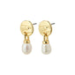 HEAT recycled freshwater pearl earrings gold-plated
