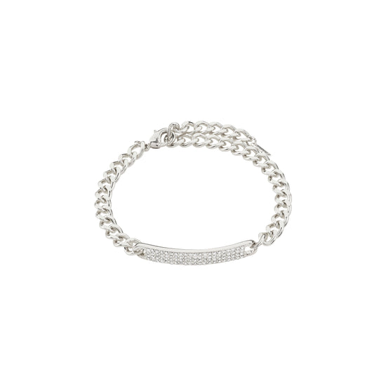 HEAT recycled crystal chain bracelet silver-plated