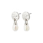 HEAT recycled freshwater pearl earrings silver-plated