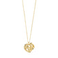BELIEVE necklace gold-plated by Pilgrim features a heart-shaped pendant on a slim, adjustable chain, offering an organic design for a personal touch.