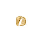 INSTANT ear cuff gold-plated, featuring a hammered texture and adjustable open-band design, embodies chic, minimalist style with eco-friendly craftsmanship from Pilgrim's Danish jewelry collection.