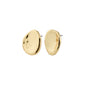 SPARKLE earrings gold-plated, featuring polished, irregular discs with reflective surfaces, capturing light beautifully, embody a raw, classy style ideal for everyday wear.