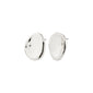 SPARKLE earrings silver-plated: Irregular pebble-shaped studs with organic texture, capturing light effortlessly, inspired by nature, made from 99% recycled materials for timeless, eco-friendly style.