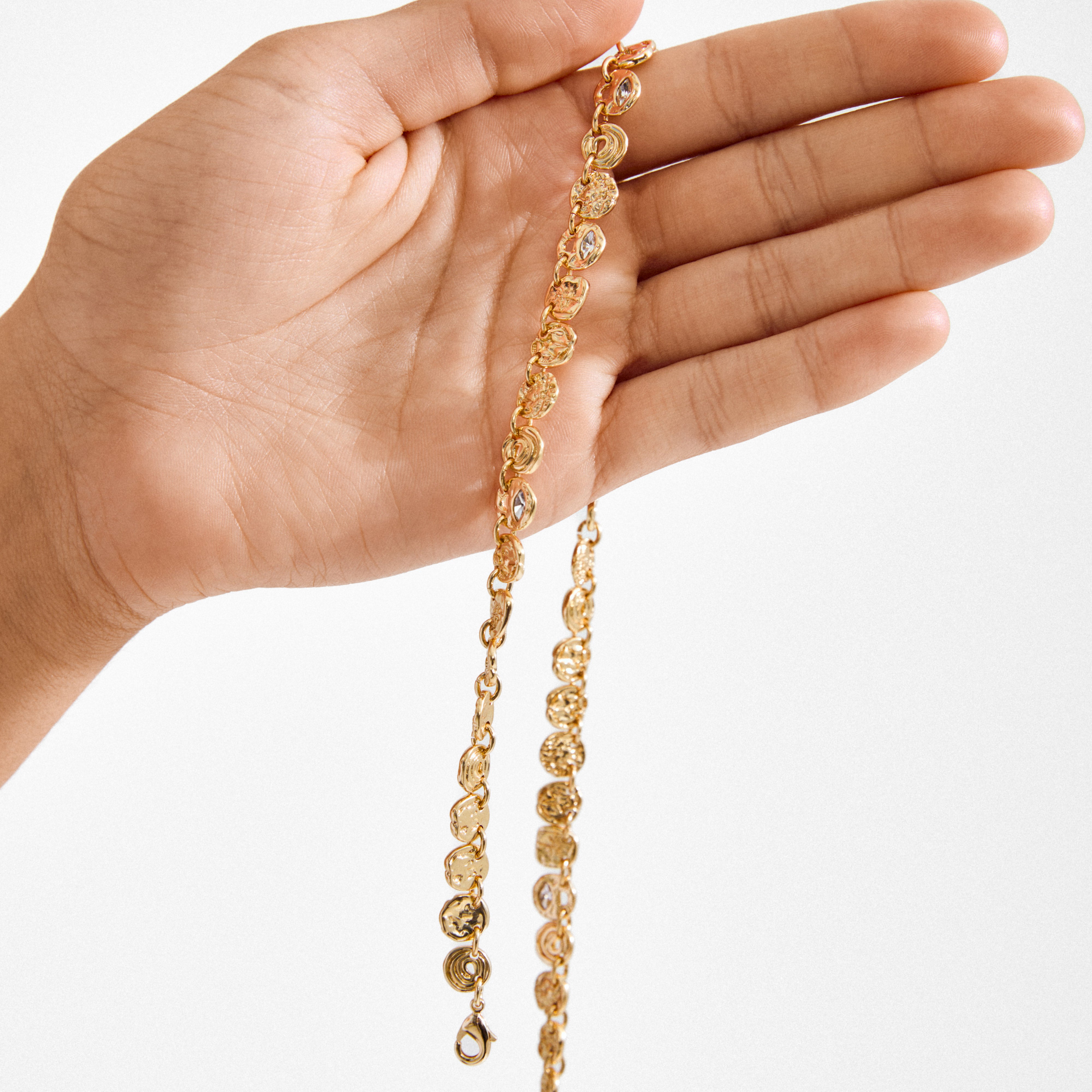 FIRE halskæde guldbelagt