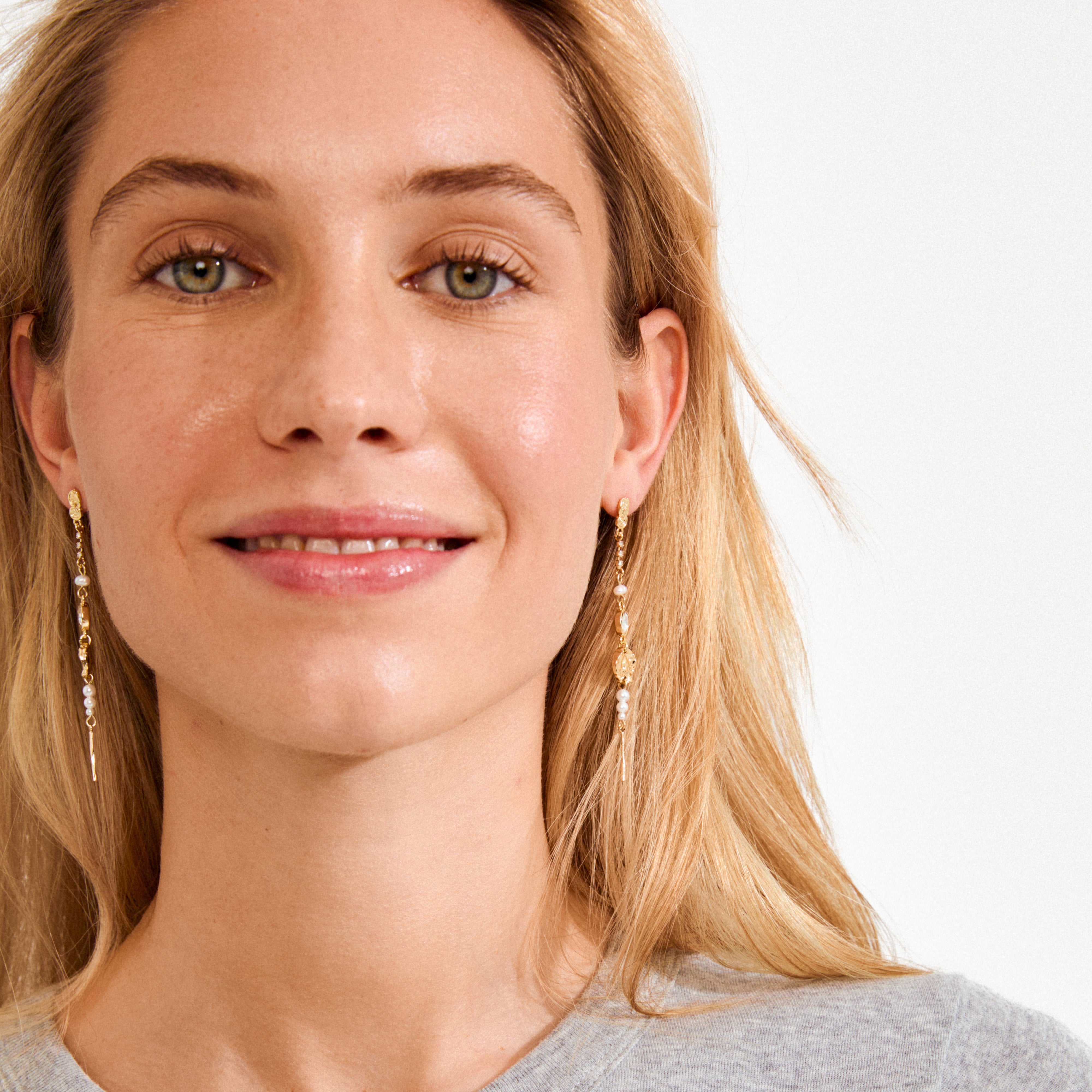 FIRE øredobber gullbelagt