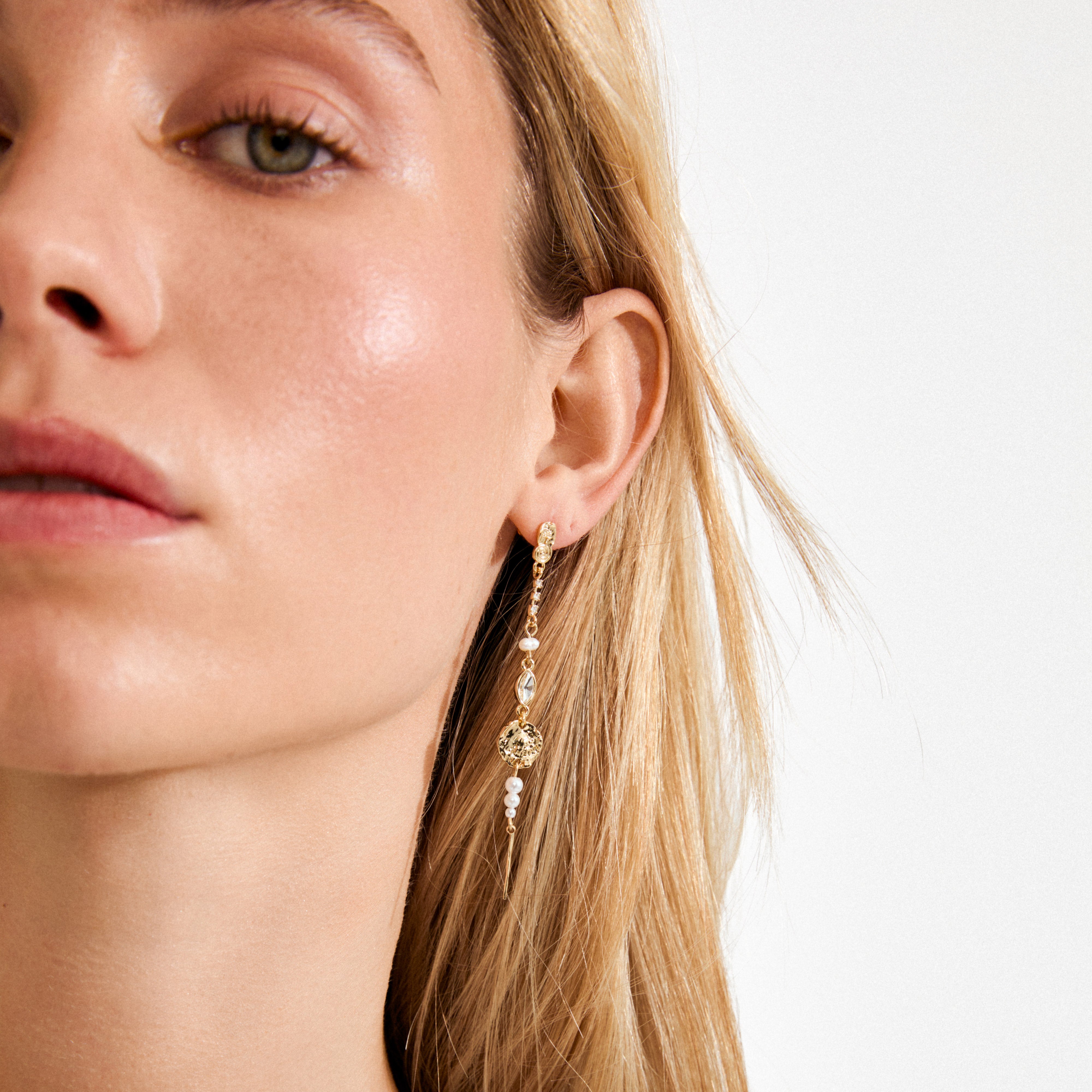 FIRE øredobber gullbelagt