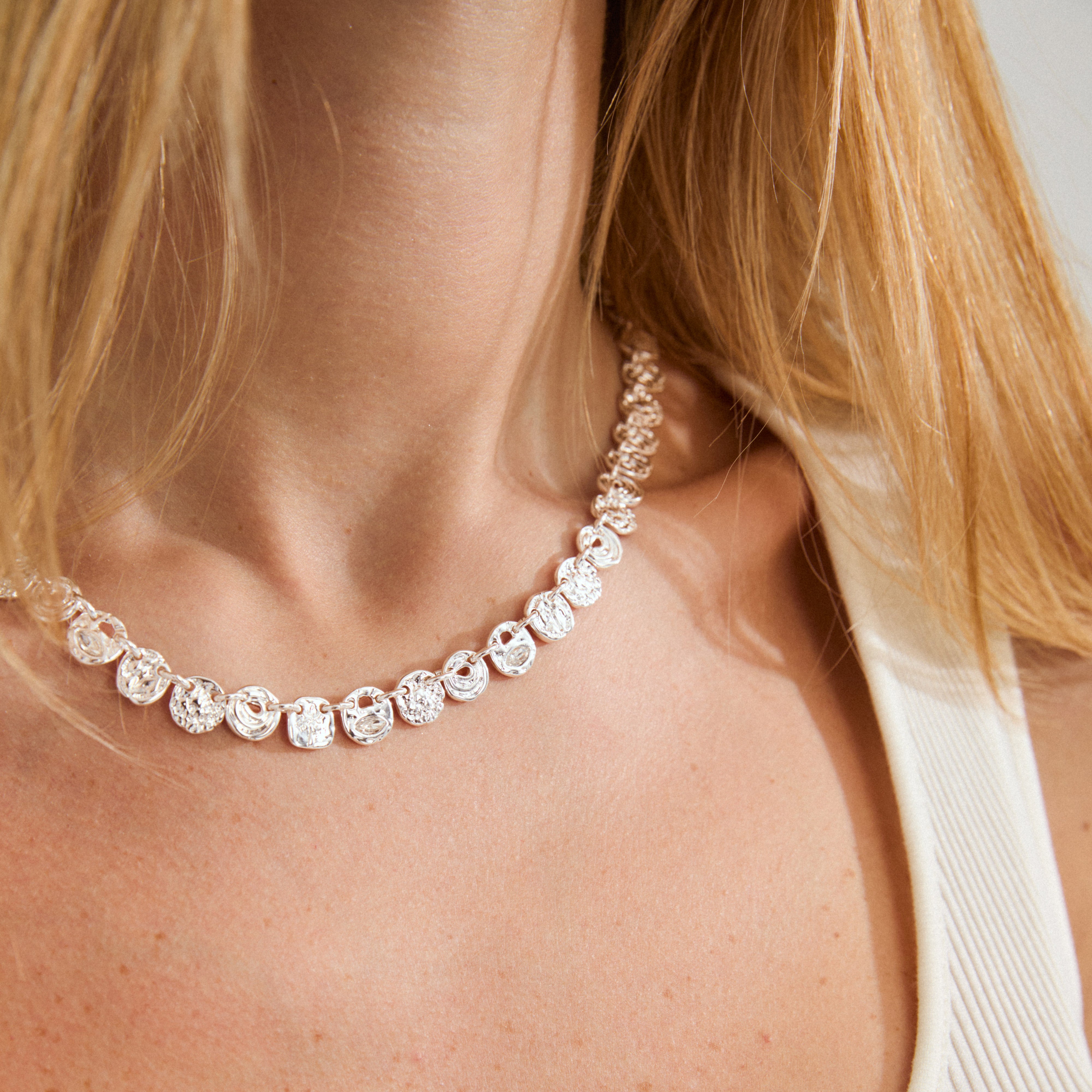 FIRE necklace silver-plated