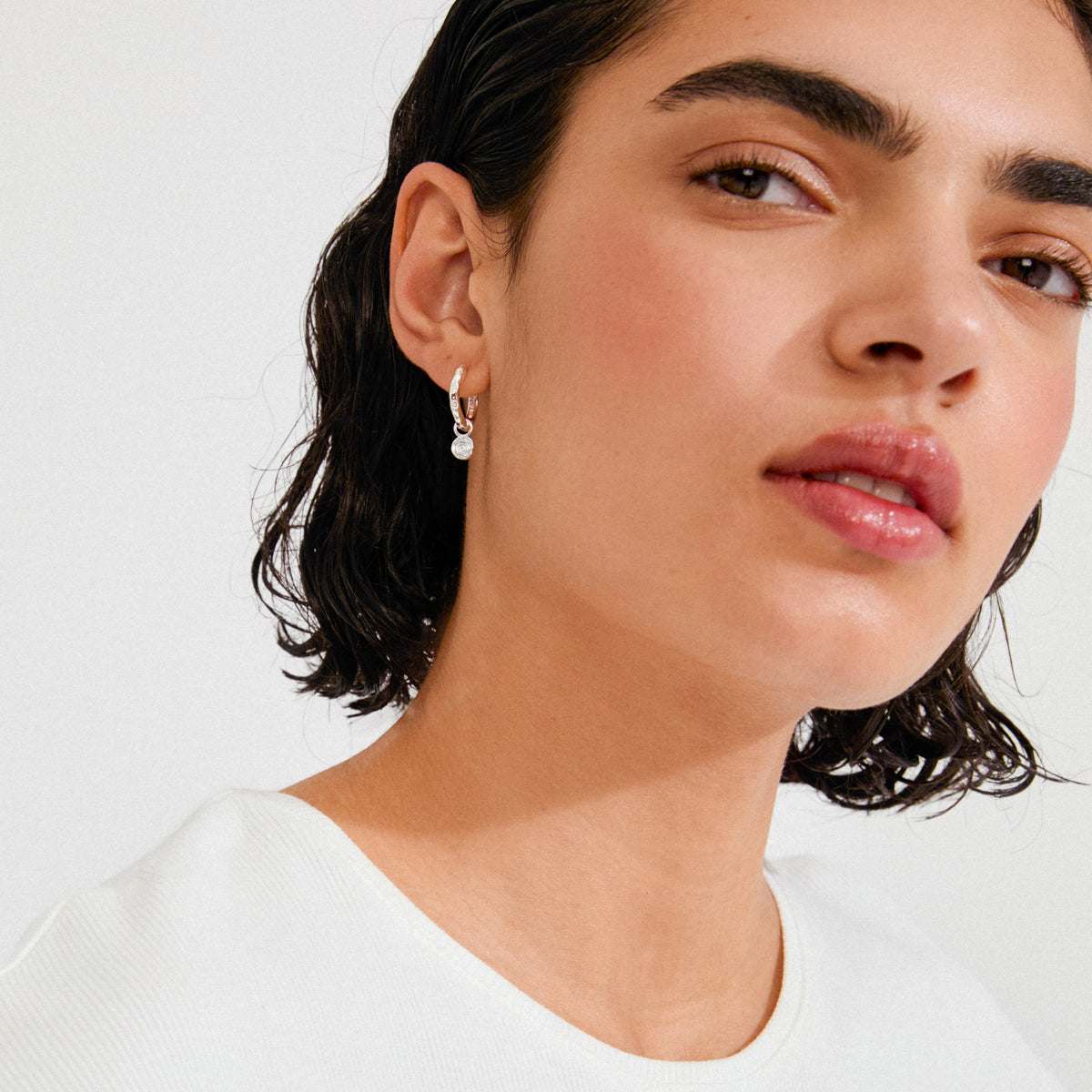 FIRE hoop earrings silver-plated