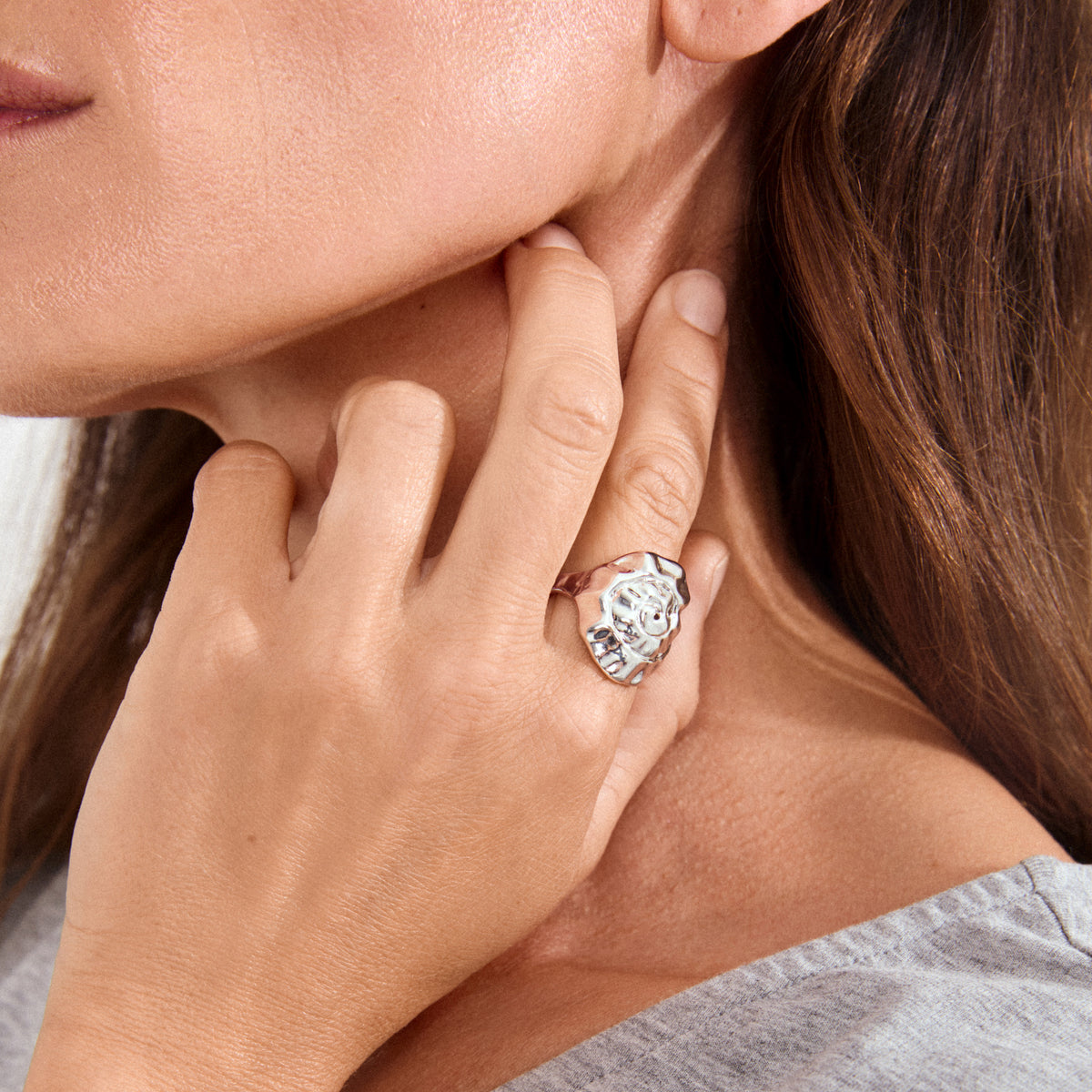 HAZE Ring versilbert