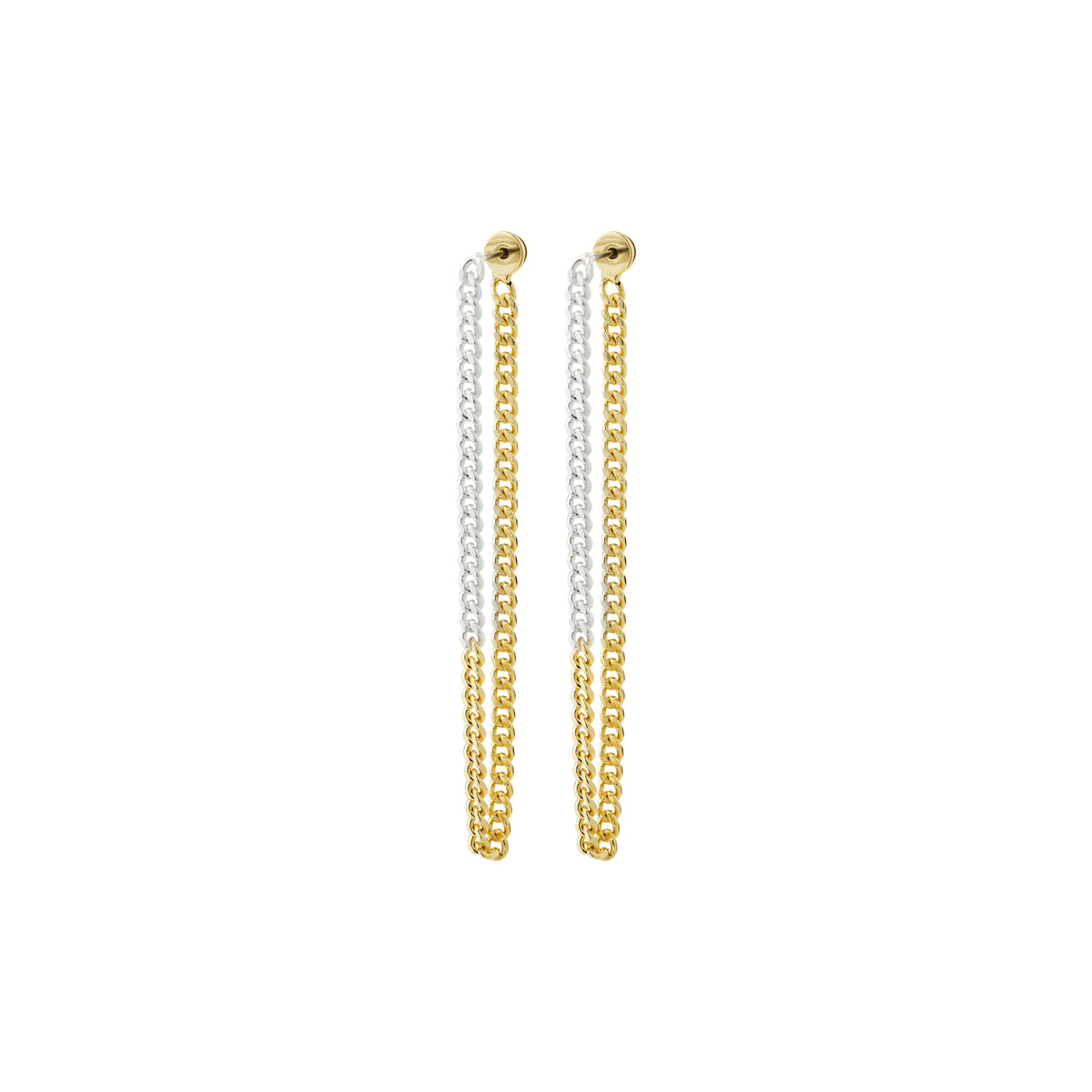 INNER chain earrings mixed metal