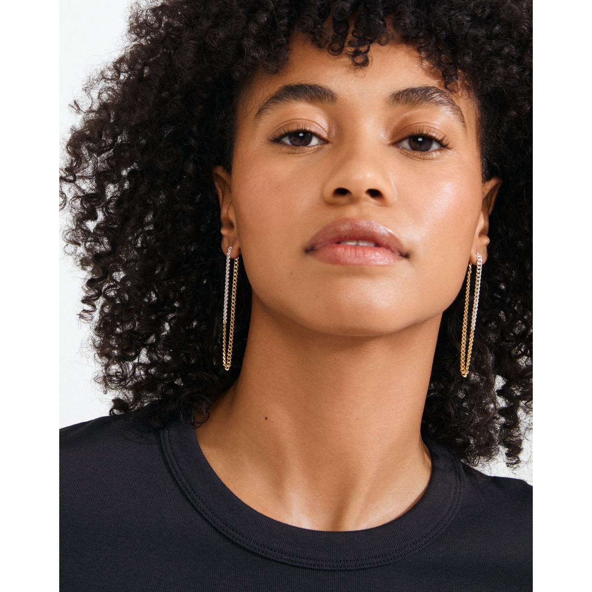 INNER chain earrings mixed metal