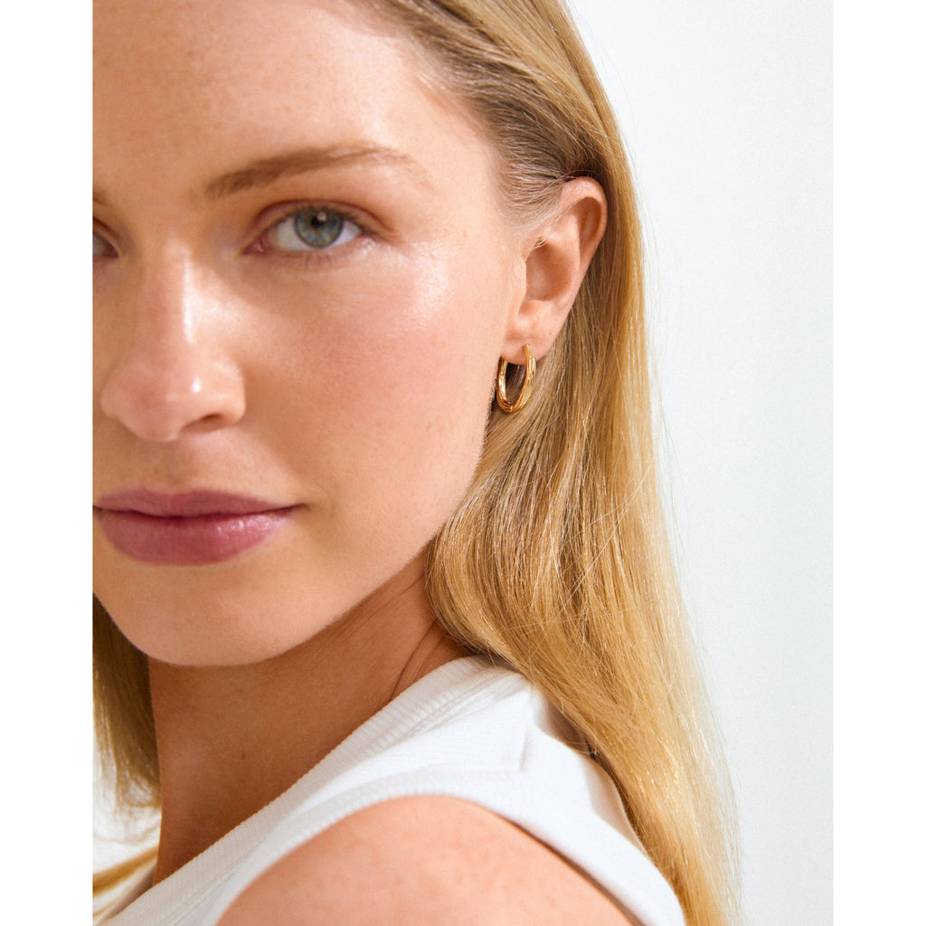 NOW hoop earrings gold-plated