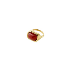 NOW ring gold-plated/red