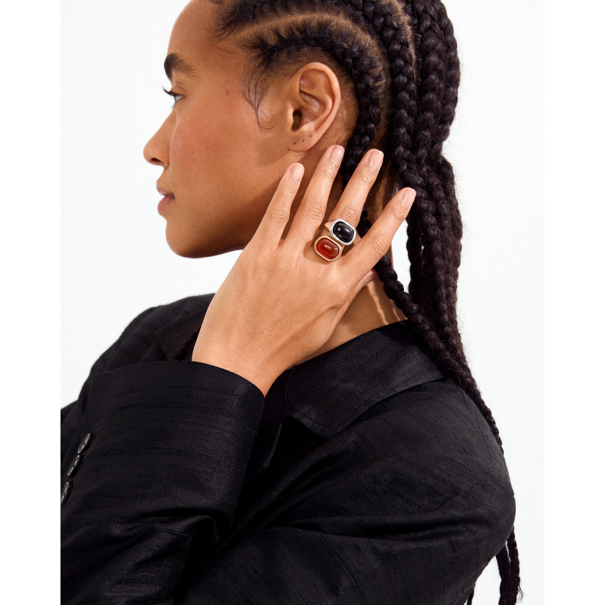 NOW ring gold-plated/red