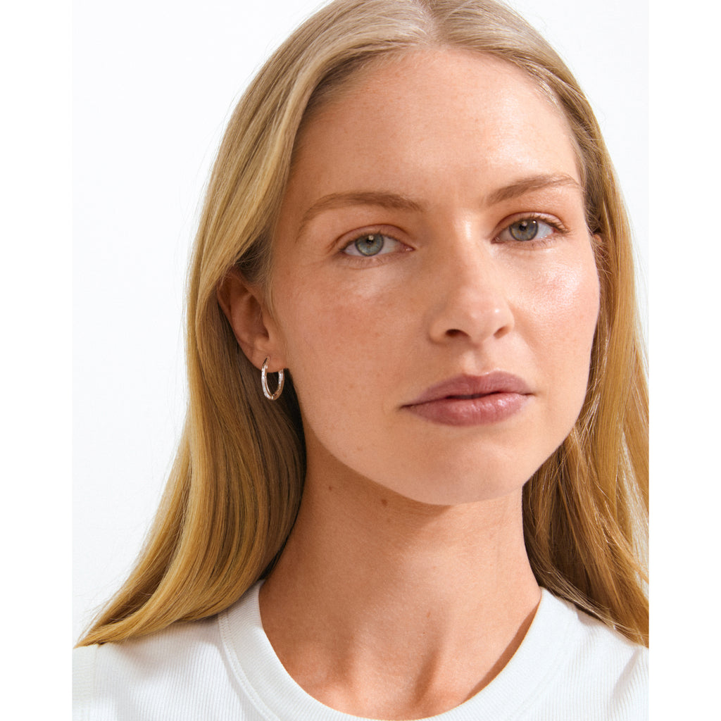 NOW hoop earrings silver-plated