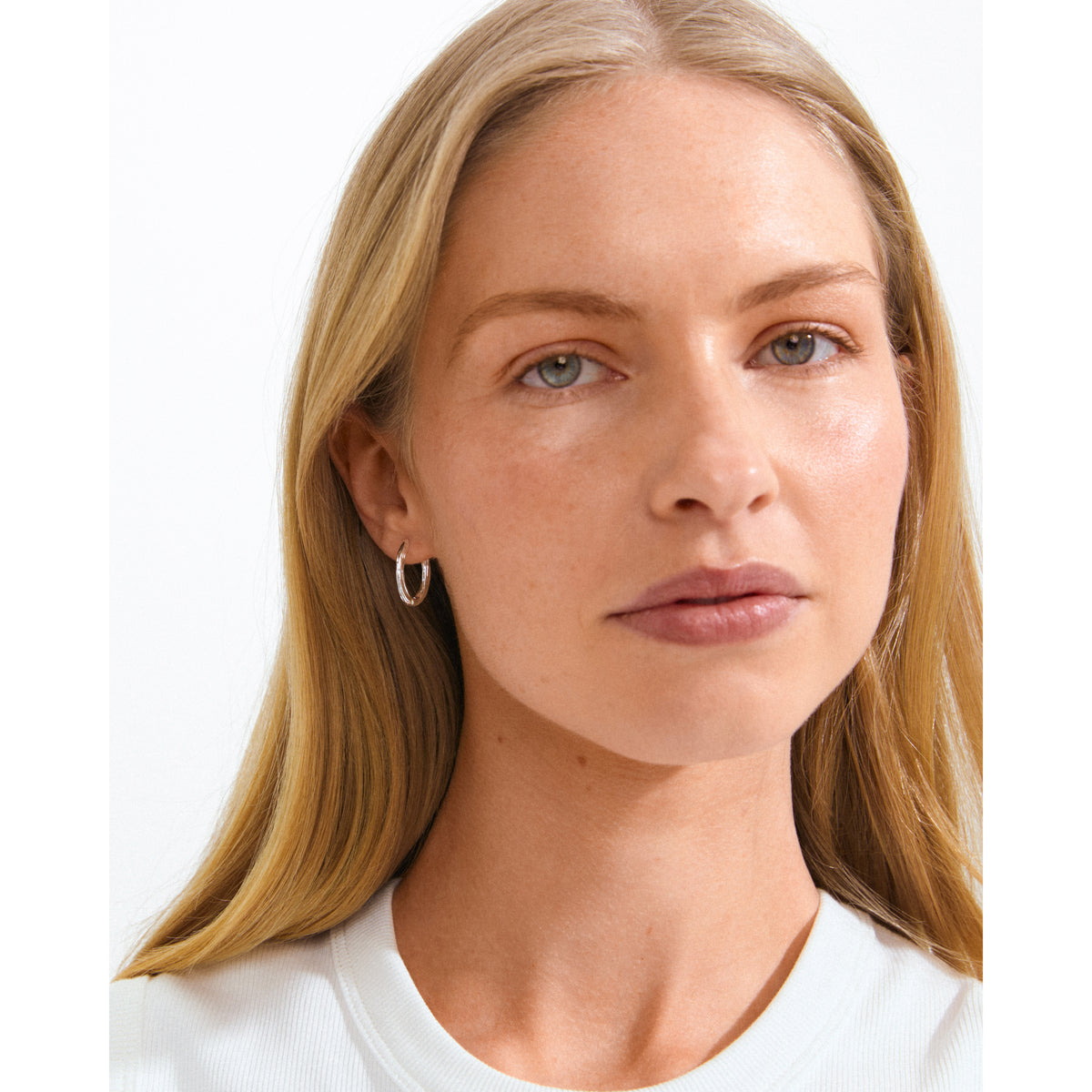 NOW hoop earrings silver-plated