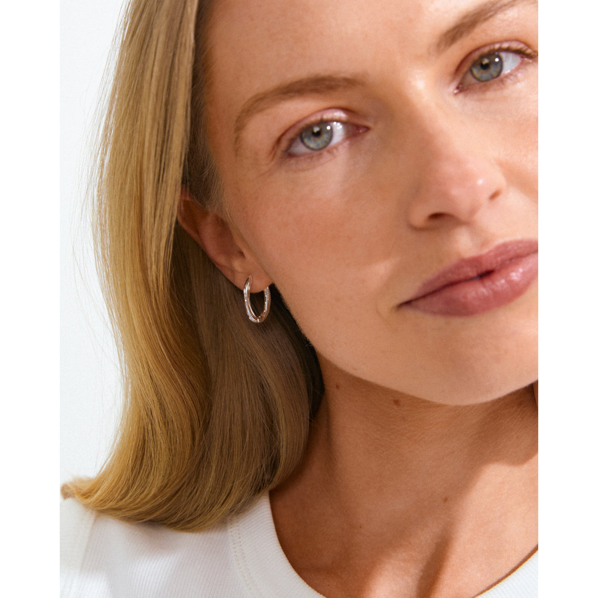 NOW hoop earrings silver-plated