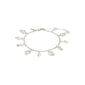 SEA bracelet silver-plated with tiny silver pendants, featuring seashell and floral charms, from Pilgrim's Shapes Of Life collection, evoking beachy summer vibes.