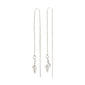 Silver-plated SEA chain earrings with delicate conch-shell charms, perfect for a summer look. Part of Pilgrim's sustainable Shapes Of Life collection.
