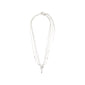 SEA necklace, 3-in-1 set, white/silver-plated