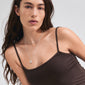 FEEL necklace 2-in-1 set silver-plated featuring a box chain with Preciosa crystal pendant and a slim curb chain, worn by a woman.