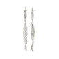 FEEL earrings silver-plated, showcasing a sleek, wavy design inspired by nature, embodying Pilgrim's blend of classic and trendy styles. Made from 97% recycled material.