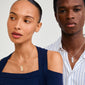 ECLIPSE necklace silver-plated showcased by a man, highlighting its organic leaf pendant and slim curb chain, embodying Pilgrim's blend of nature and urban style.