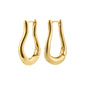 UNFOLD hoops gold-plated earrings with a polished, teardrop design and hinged closure, offering simple elegance and versatility for any outfit.