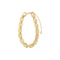 SHIFT necklace gold-plated with irregular nugget-shaped links, adjustable lobster-claw clasp, chunky hammered style; ideal for layering or statement wear.