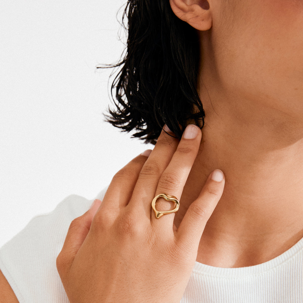 IRIS ring guldbelagt