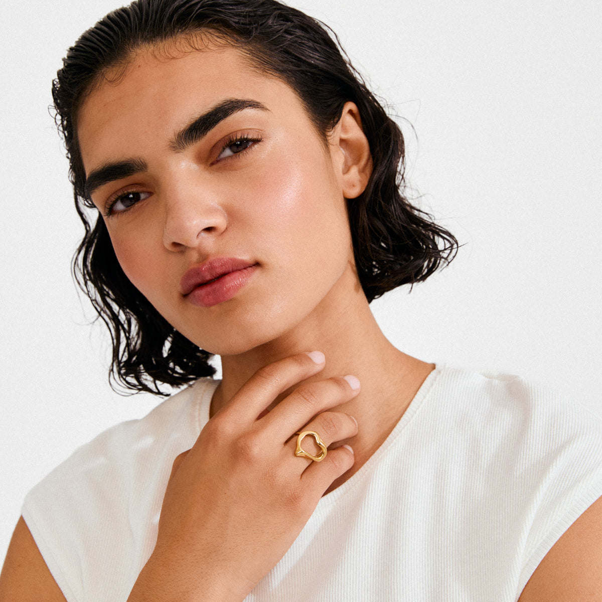 IRIS ring guldbelagt