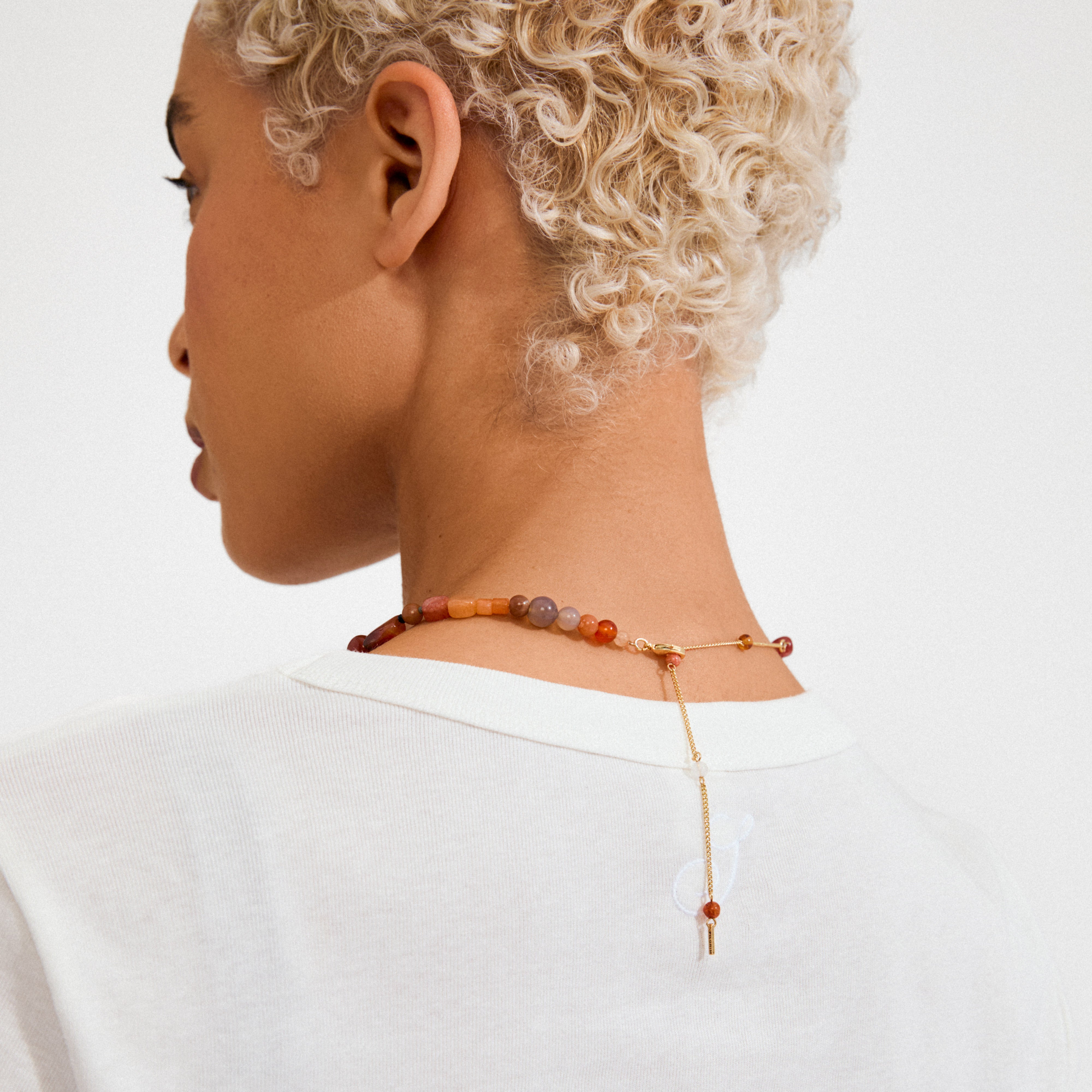 IRIS halskæde guldbelagt/multi