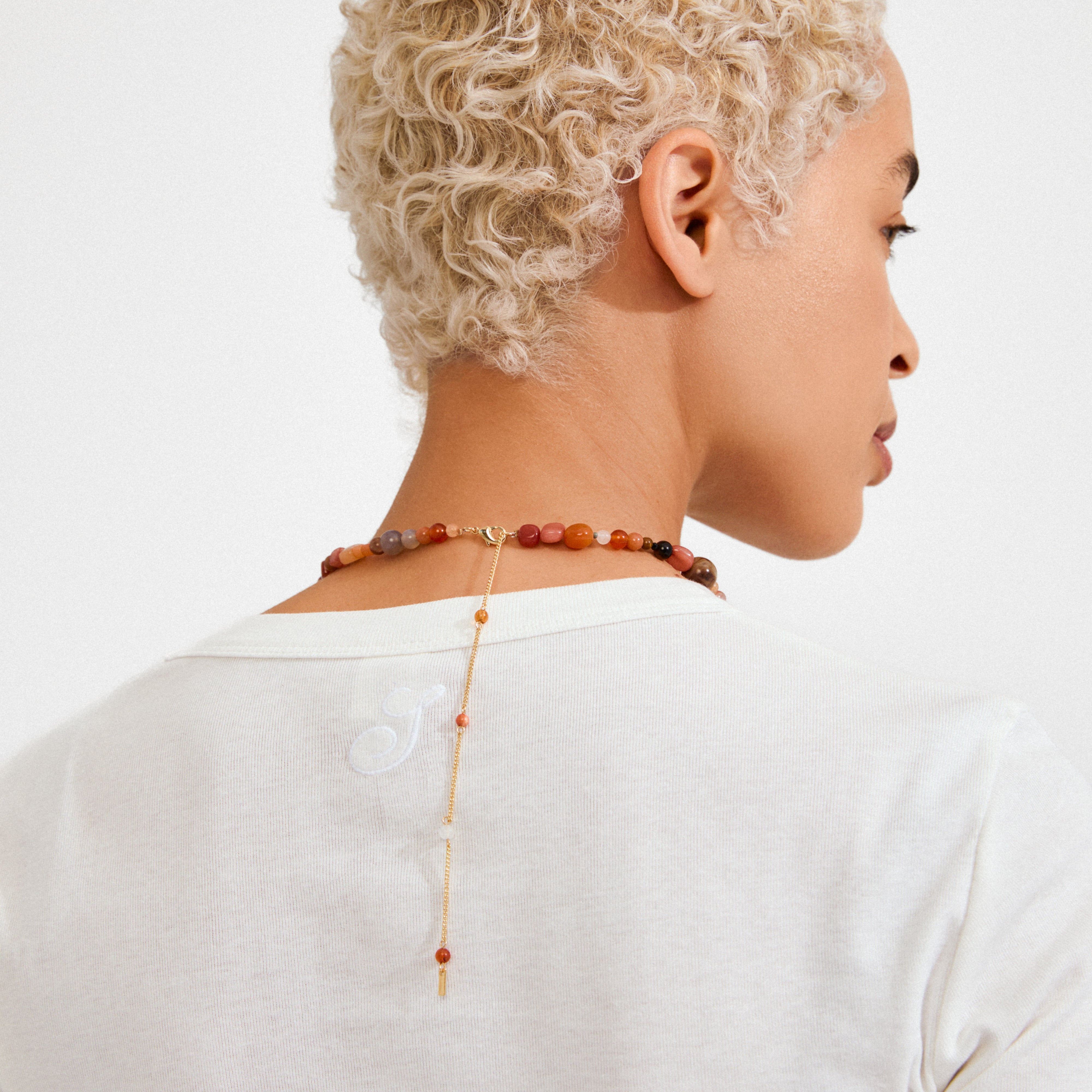 IRIS halskæde guldbelagt/multi