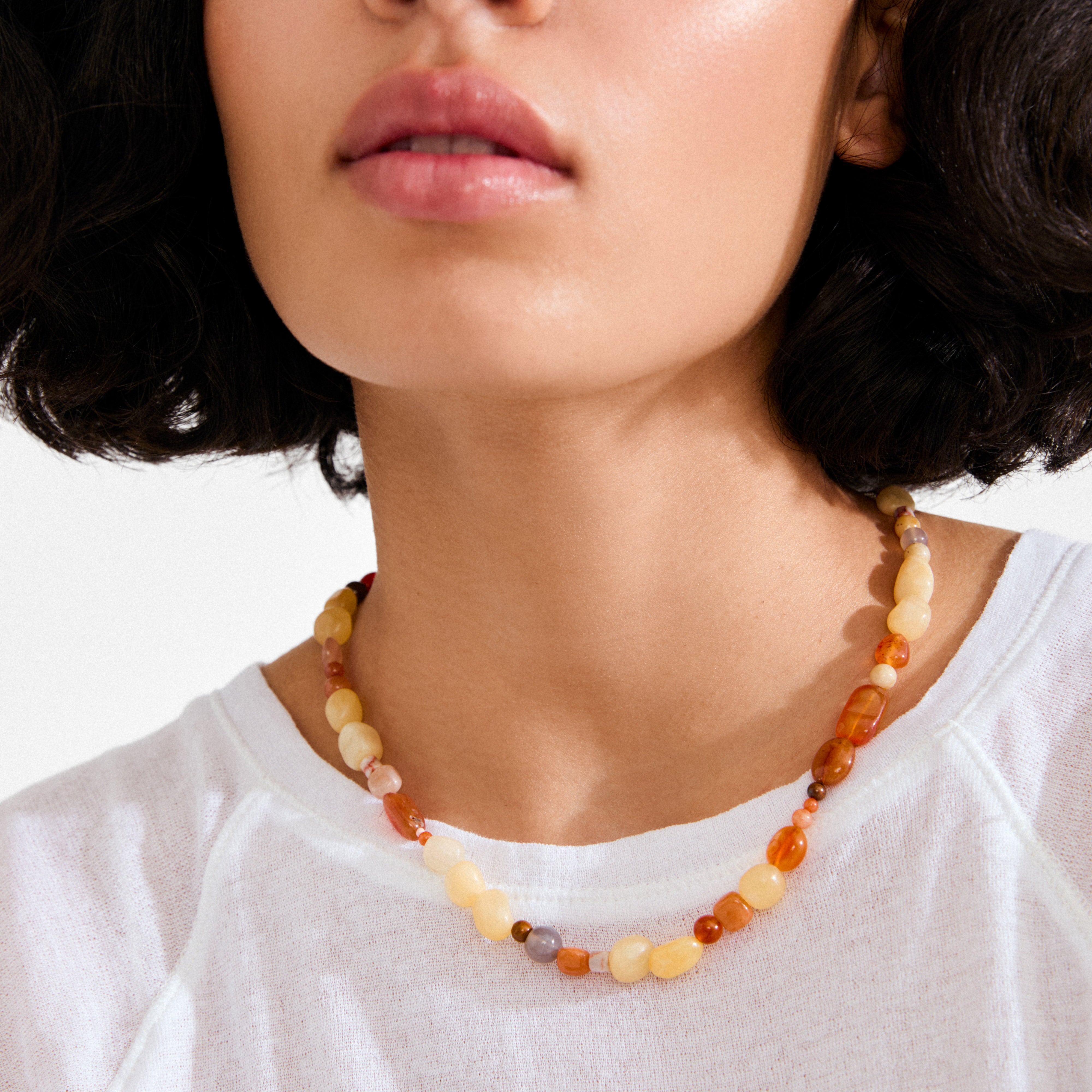 IRIS necklace silver-plated/multi