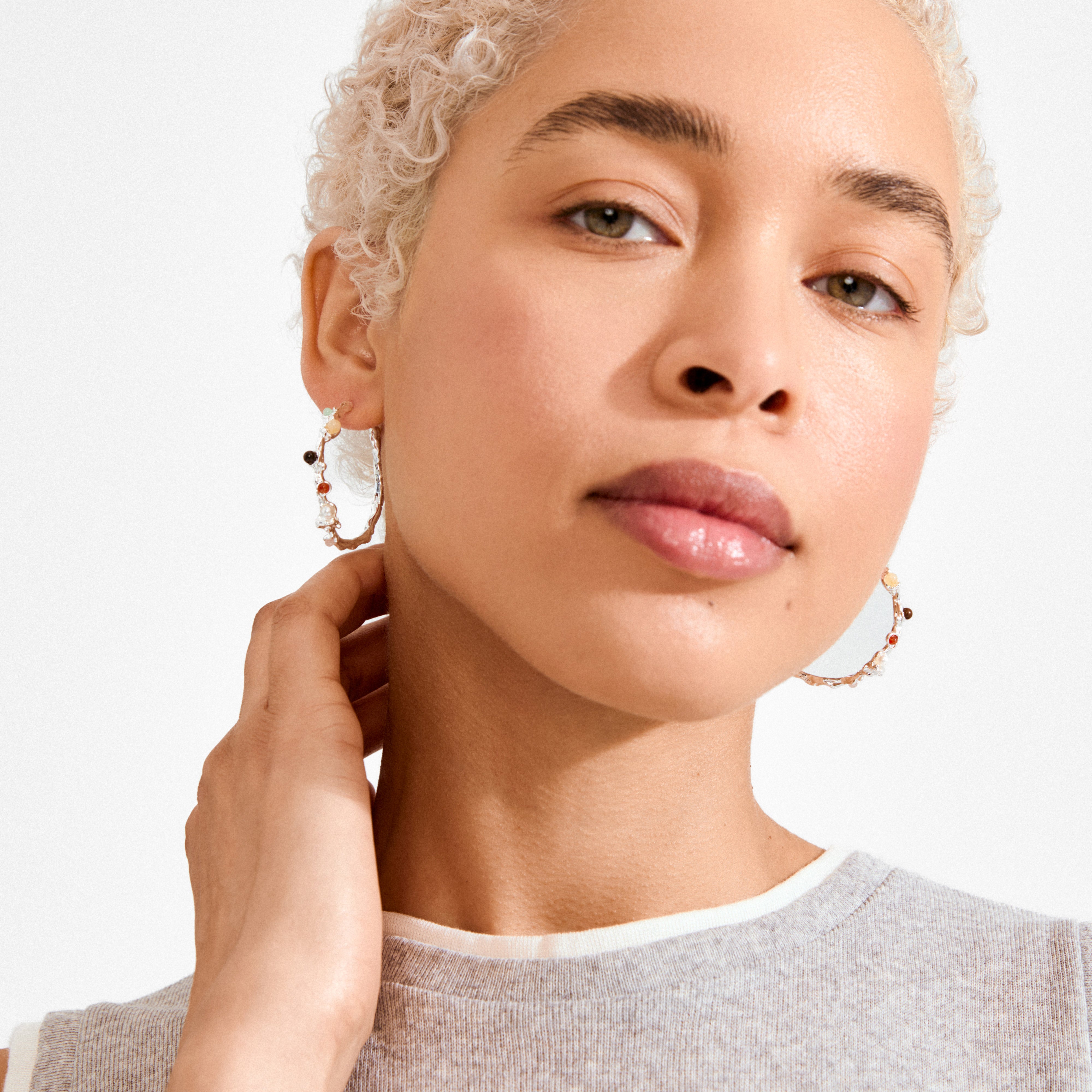 IRIS Creolen versilbert