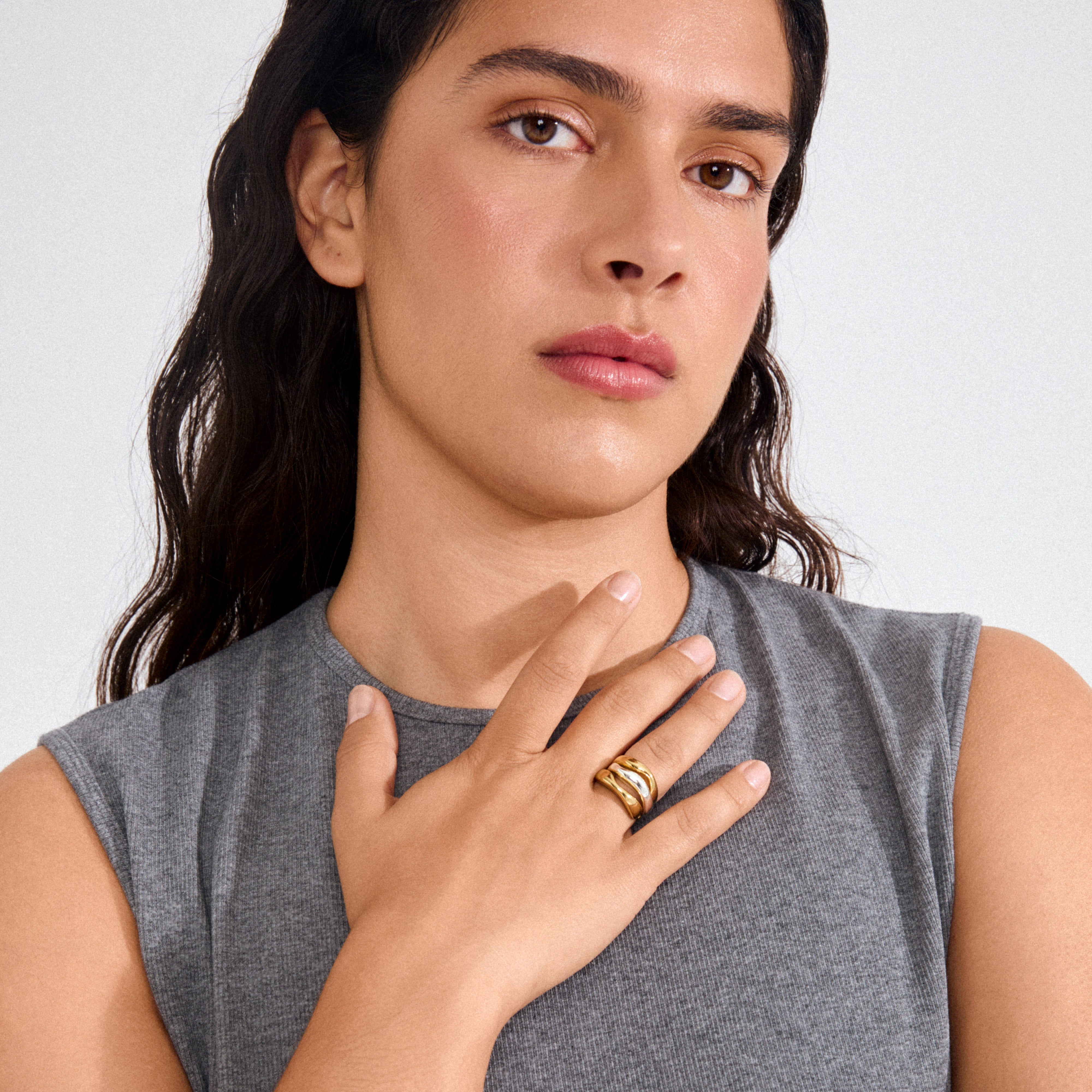 NOVA Ringe 3-in-1 Set, vergoldet