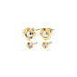 NOVA earrings 2-in-1 set, gold-plated