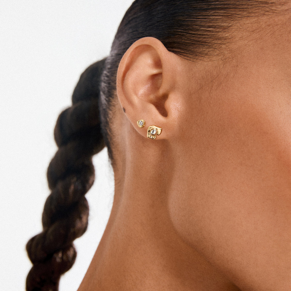 NOVA earrings 2-in-1 set, gold-plated
