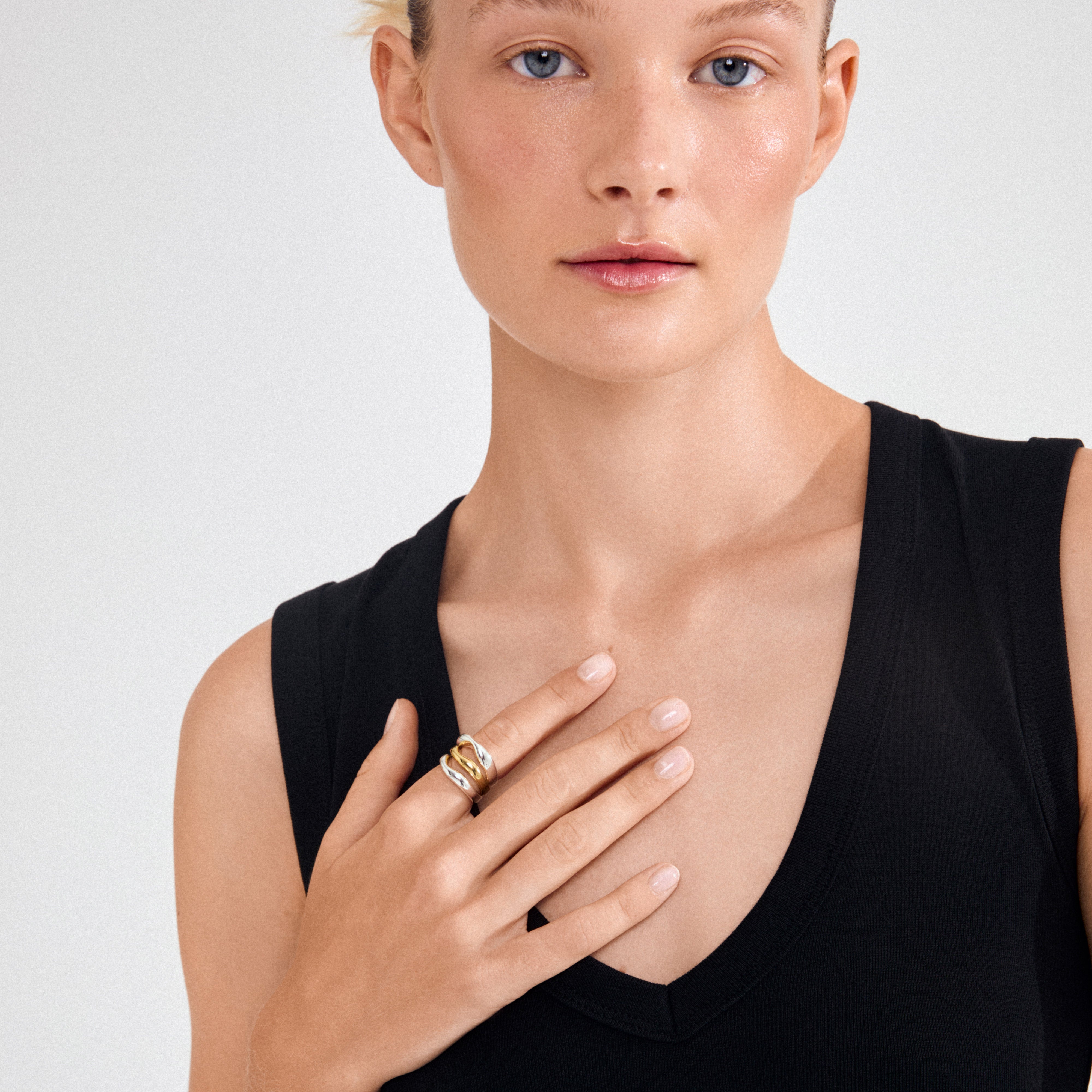 NOVA Ringe 3-in-1 Set, versilbert