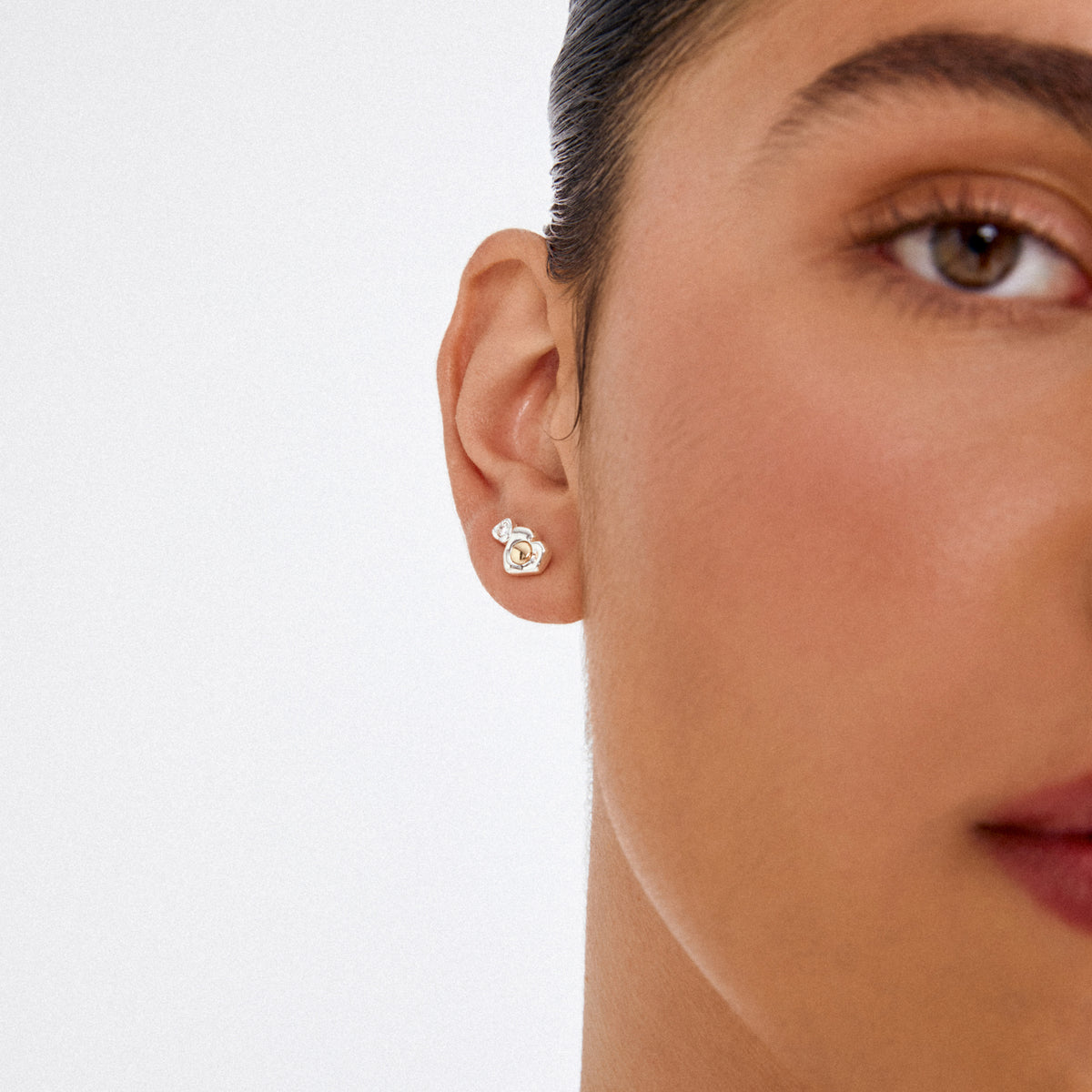 NOVA earrings 2-in-1 set, silver-plated
