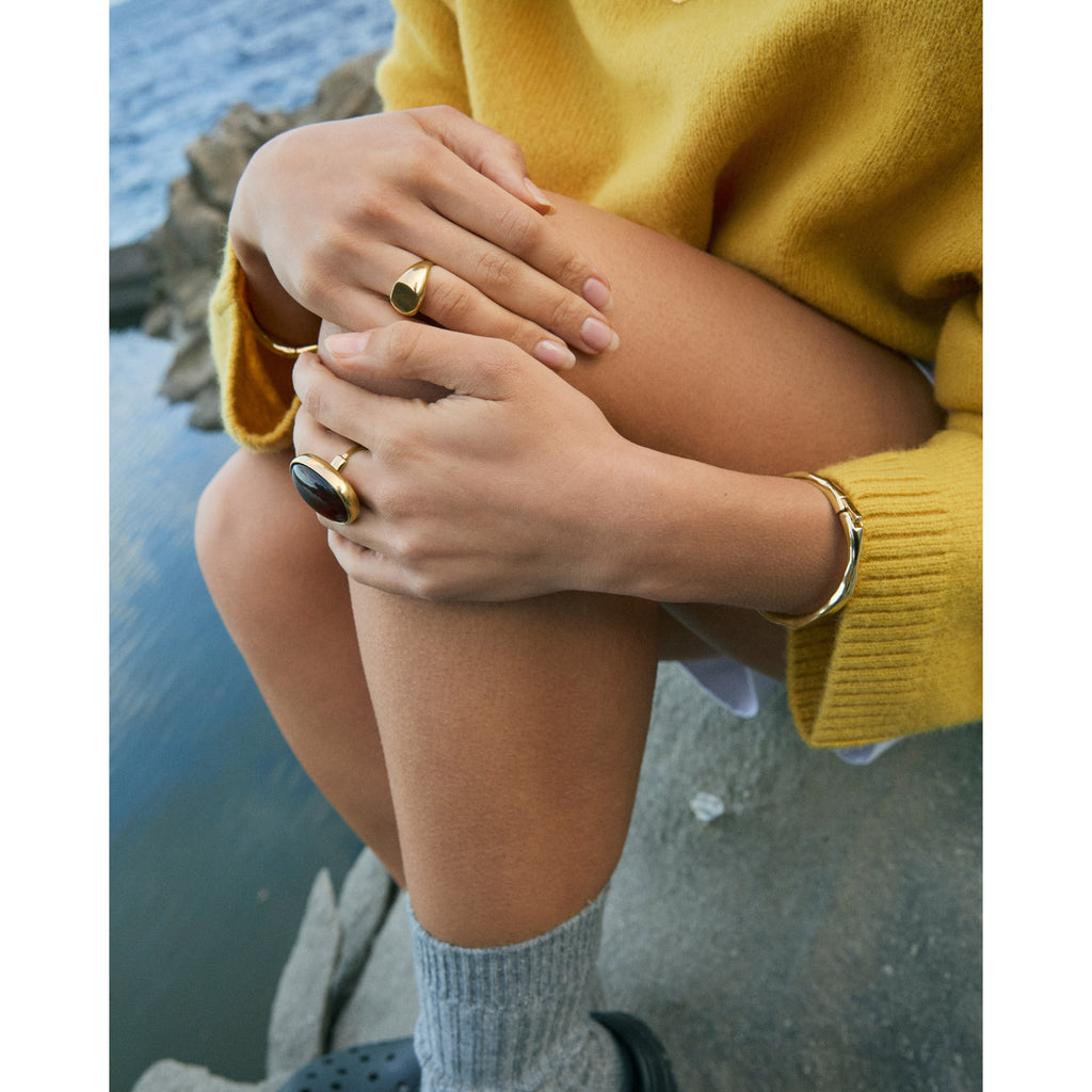 STILL ring gold-plated/brown