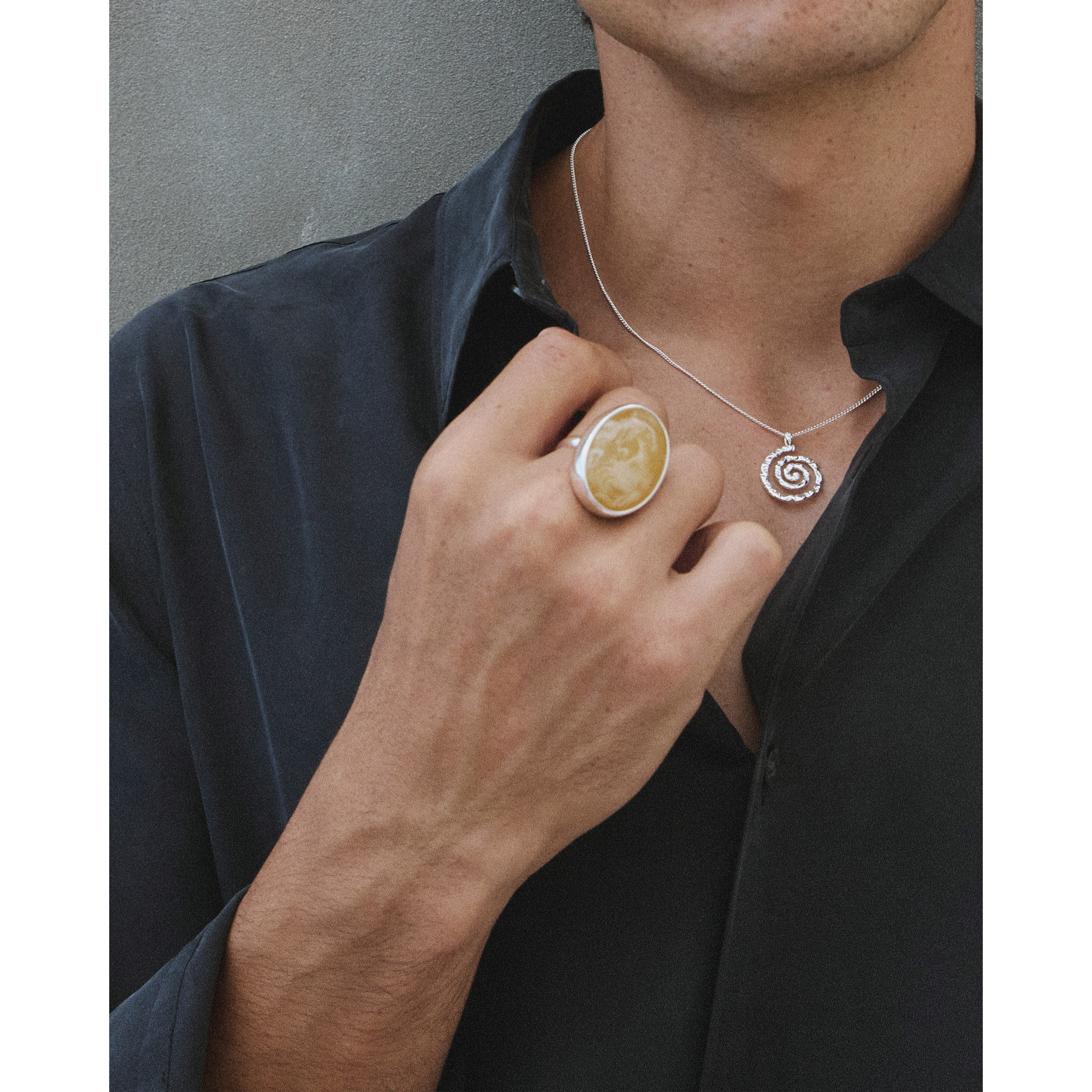 STILL Ring versilbert/gelb