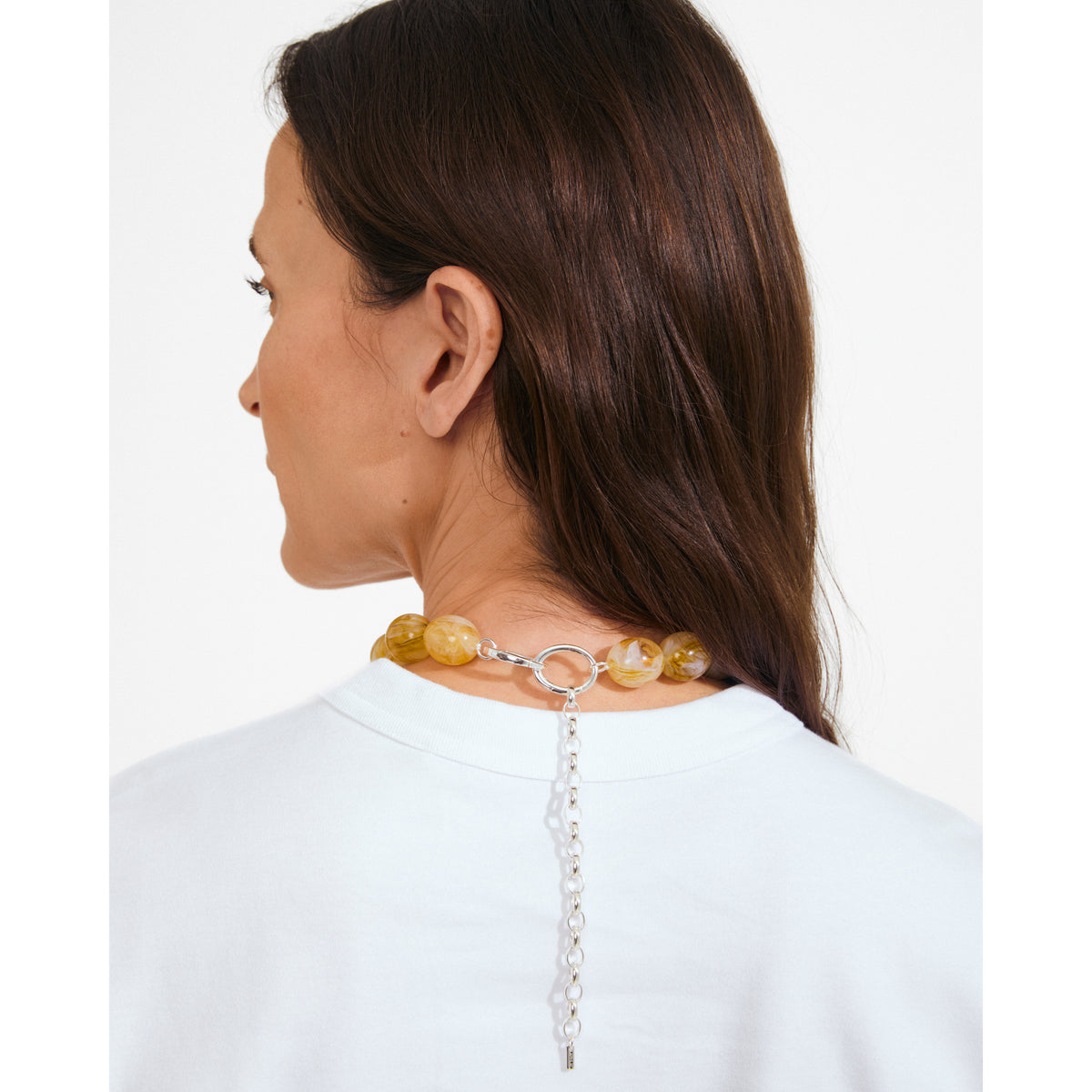 STILL Halskette versilbert/gelb