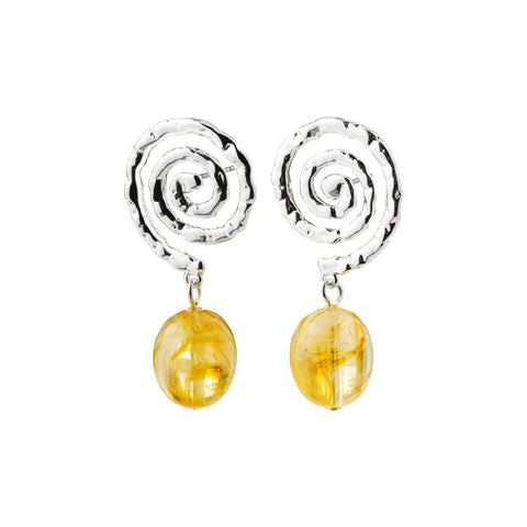 STILL earrings silver-plated/yellow