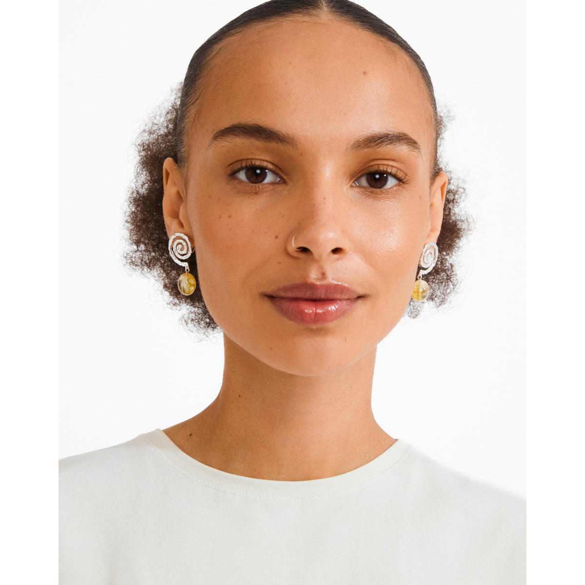 STILL earrings silver-plated/yellow